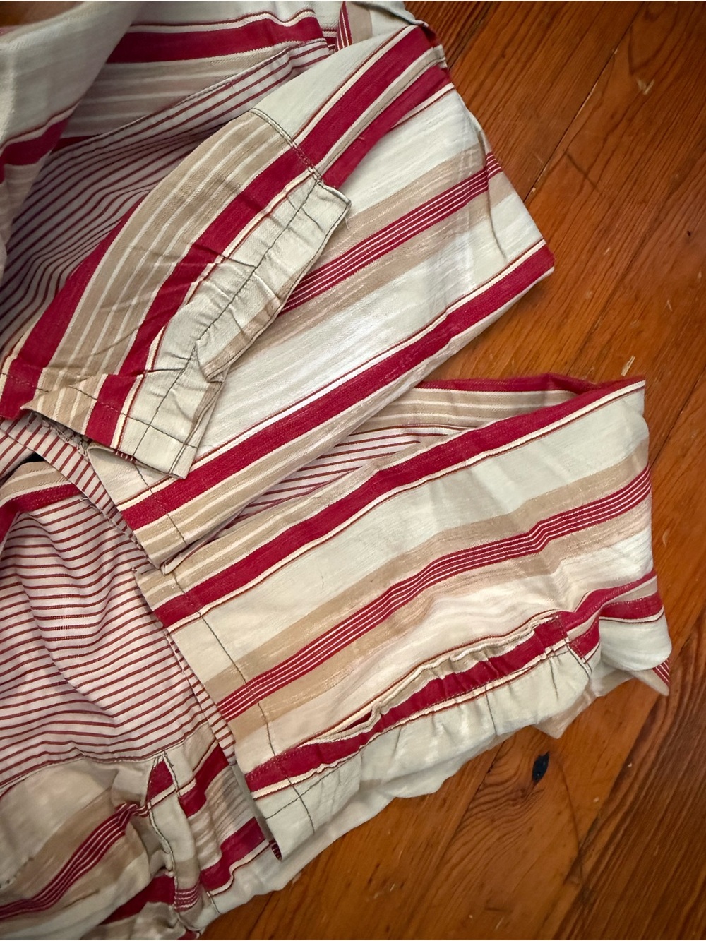 Marithe Francois Girbaud Red and Cream Striped Pants - Picture 6 of 6